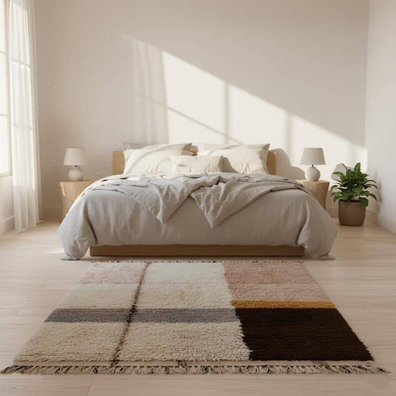 Handmade Moroccan Beni Ouraine rug, traditional style, size 150 x 250 cm