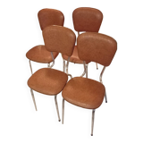 Set of 4 vintage chairs from the 70s/80s stamped