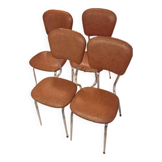 Set of 4 vintage chairs from the 70s/80s stamped