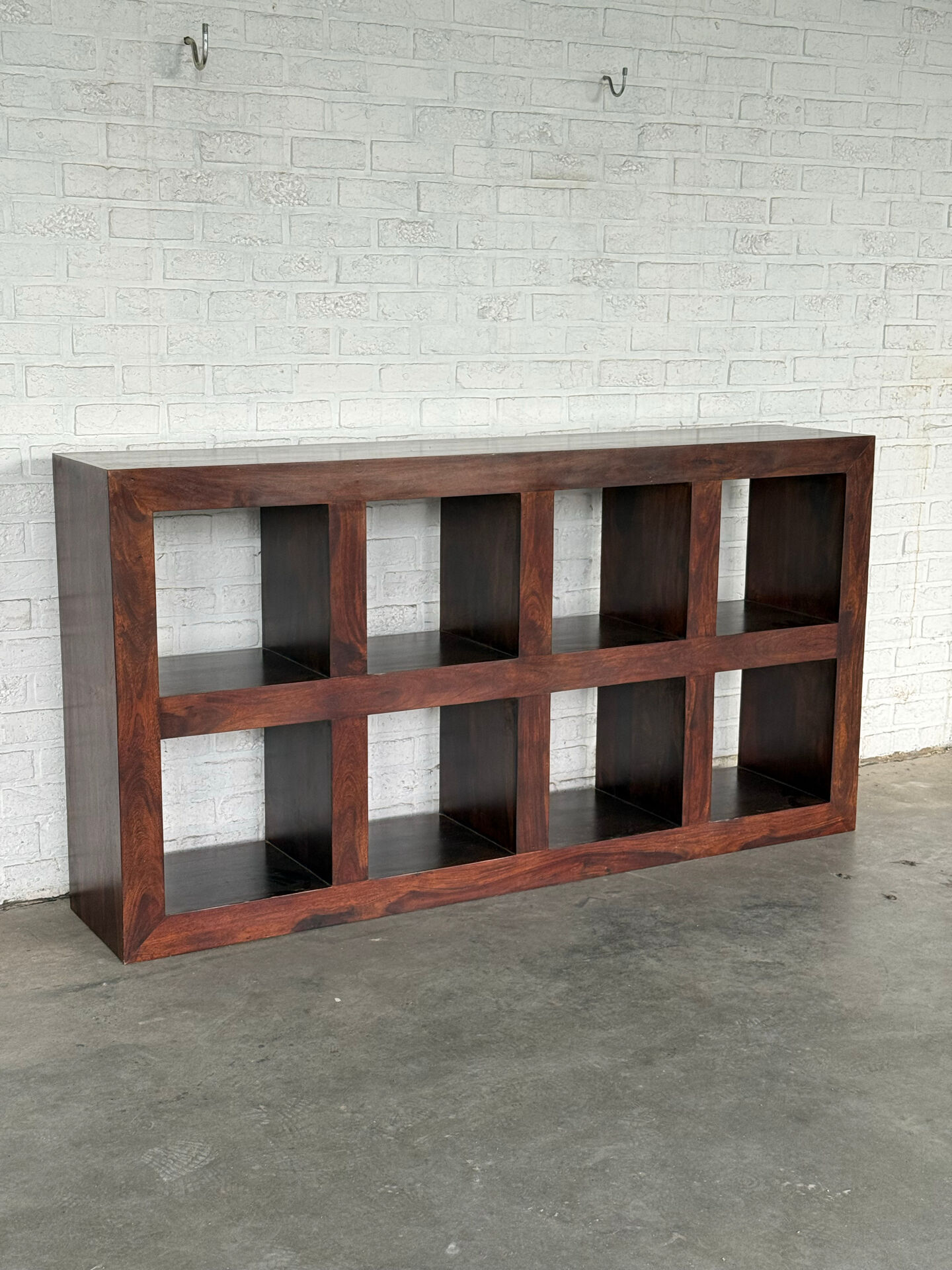 Large Solid Wood Open Bookcase / Room Divider — 180 cm