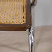 Set of 3 Vintage 1970s Chairs in Metal and Vienna Straw, Italian Design