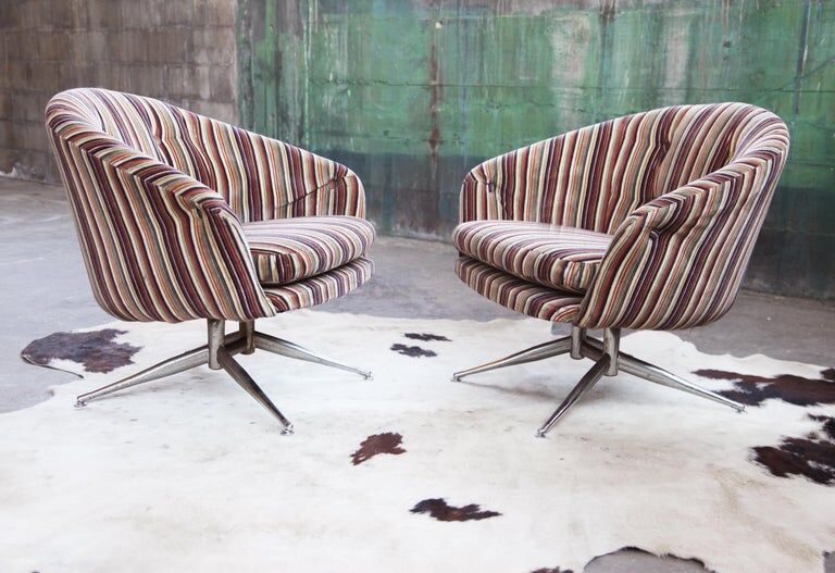 Paire de chaises Lehigh Leopold pour Ward Bennett 1970s