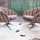 Paire de chaises Lehigh Leopold pour Ward Bennett 1970s