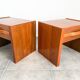 Pair of elm bedside tables dlg Maison Regain, circa 1980'