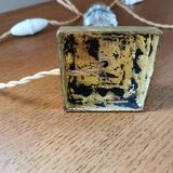 Vintage lamp in gold metal and glass
