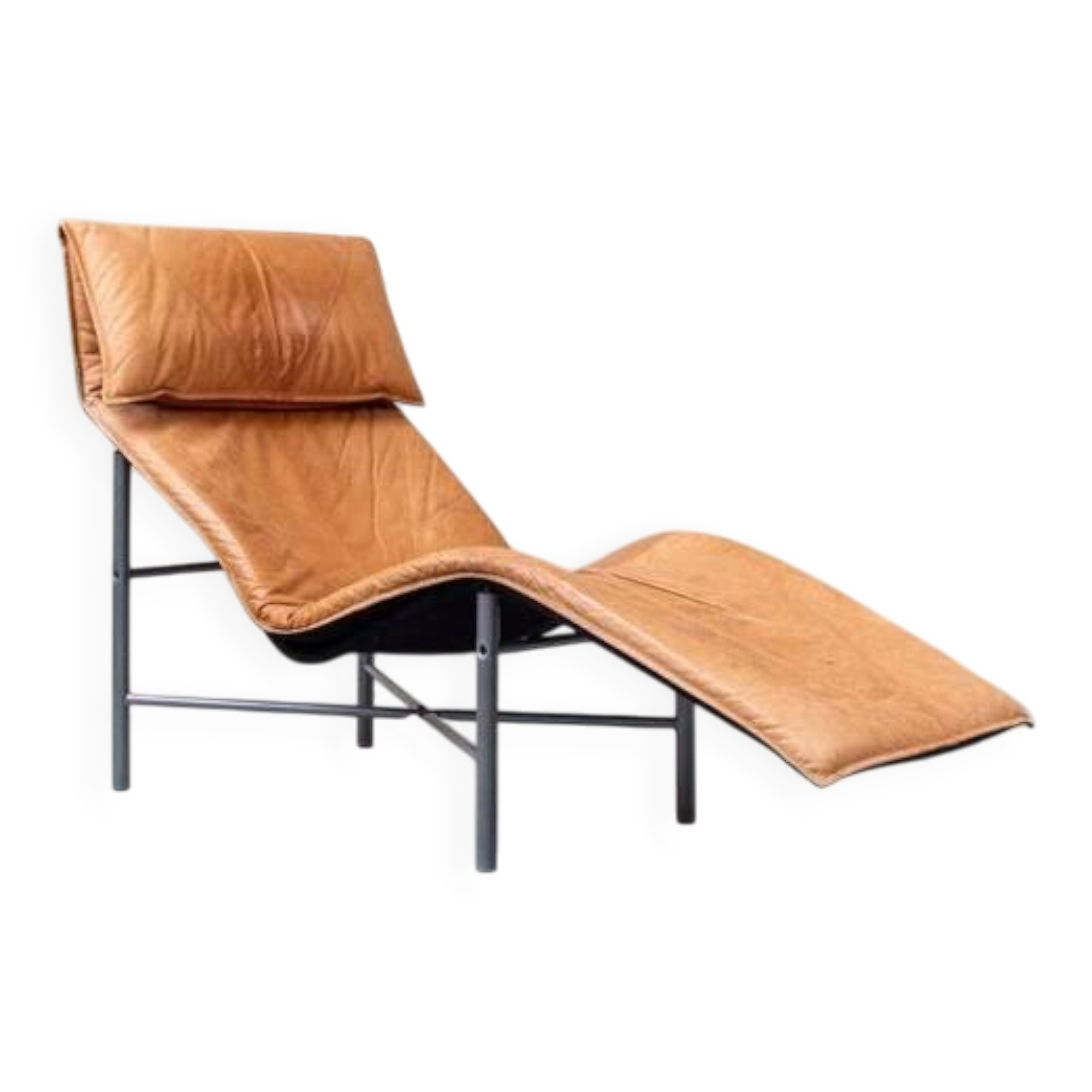 Vintage IKEA Skye Lounger Easy Chair Leather 90s