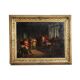 Ancient painting on a historical subject, oil on canvas, Italy 19th century.
