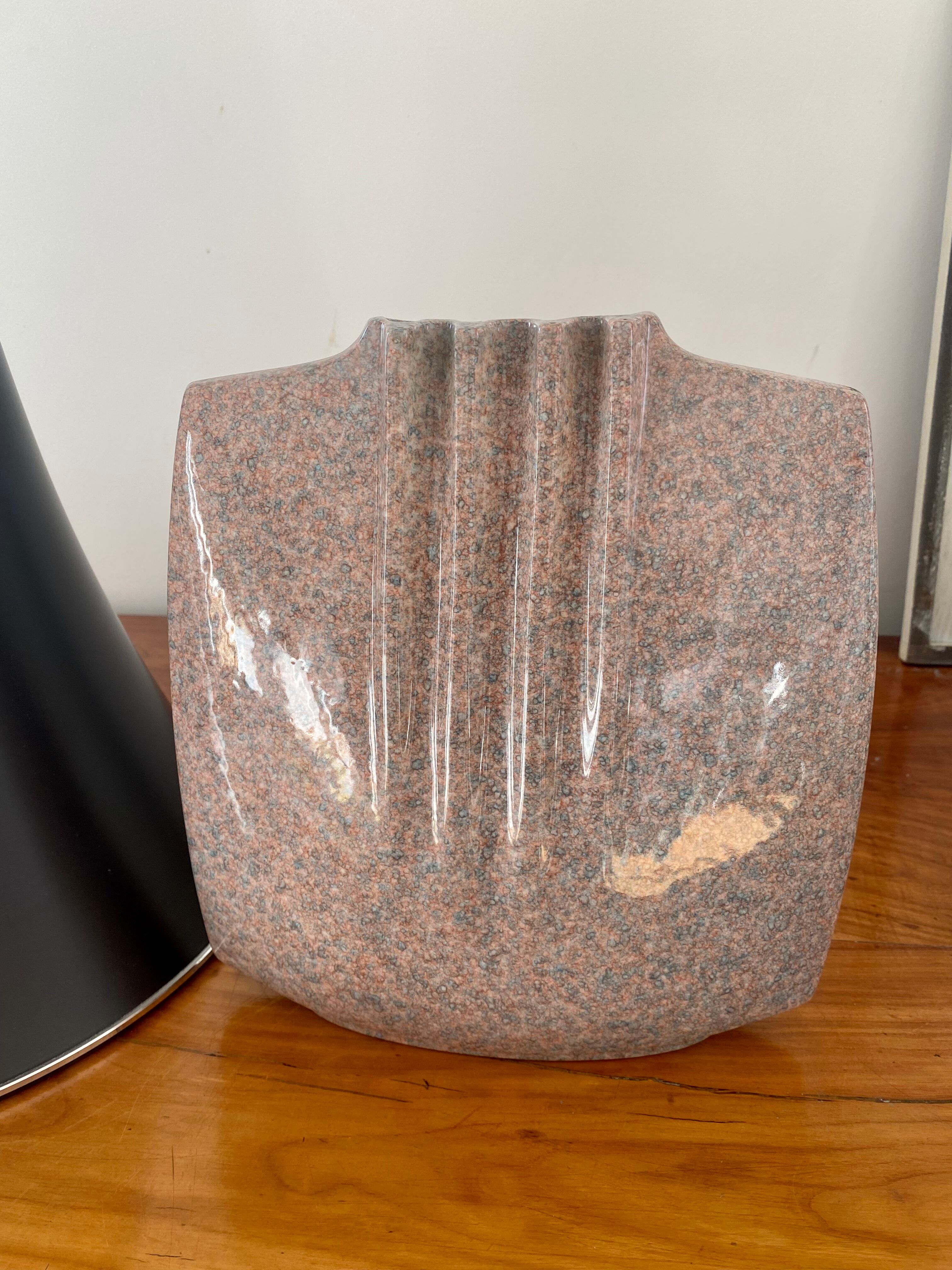 Virebent ceramic vase free form art deco