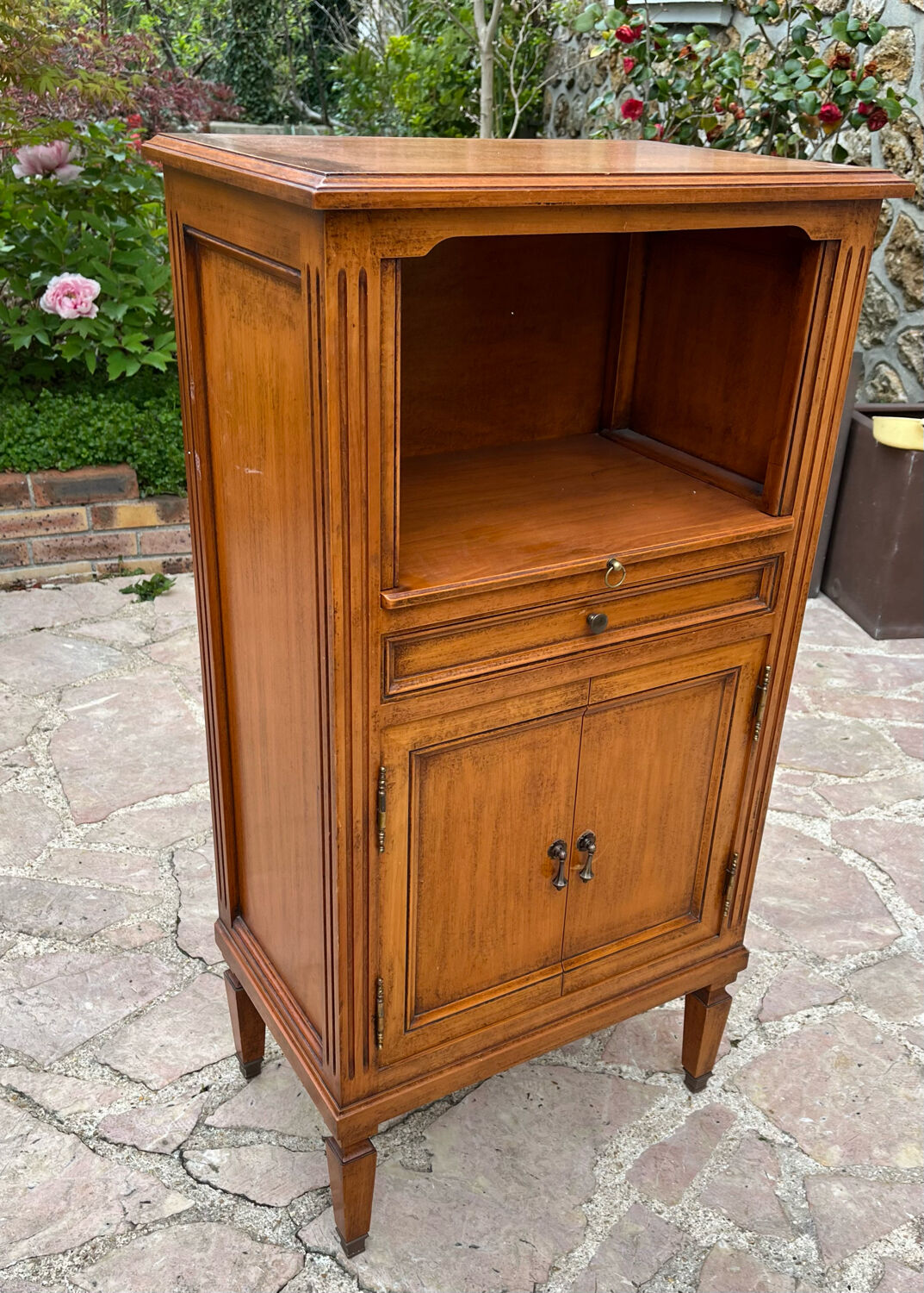 Small antique storage unit