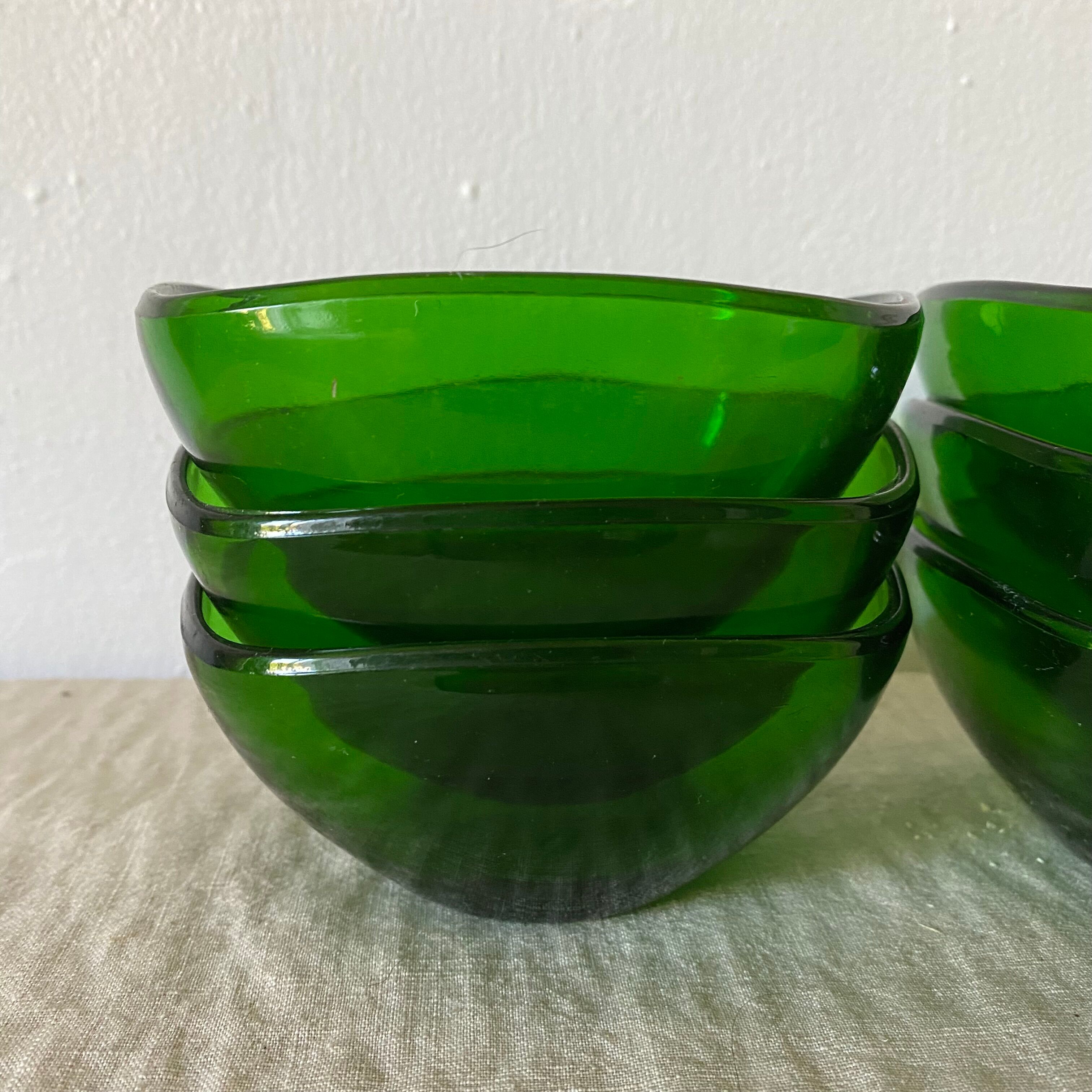 Glass cups vereco 70s