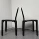 Pair of Cab 412 chairs, saddle leather, by Mario Bellini for Cassina, Italy, 1970s