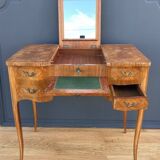 Rosewood dressing table 4 drawers compartments mirror xxeme marquetry