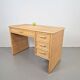 Vintage French Bamboo Rattan Desk with Drawers, 1970s