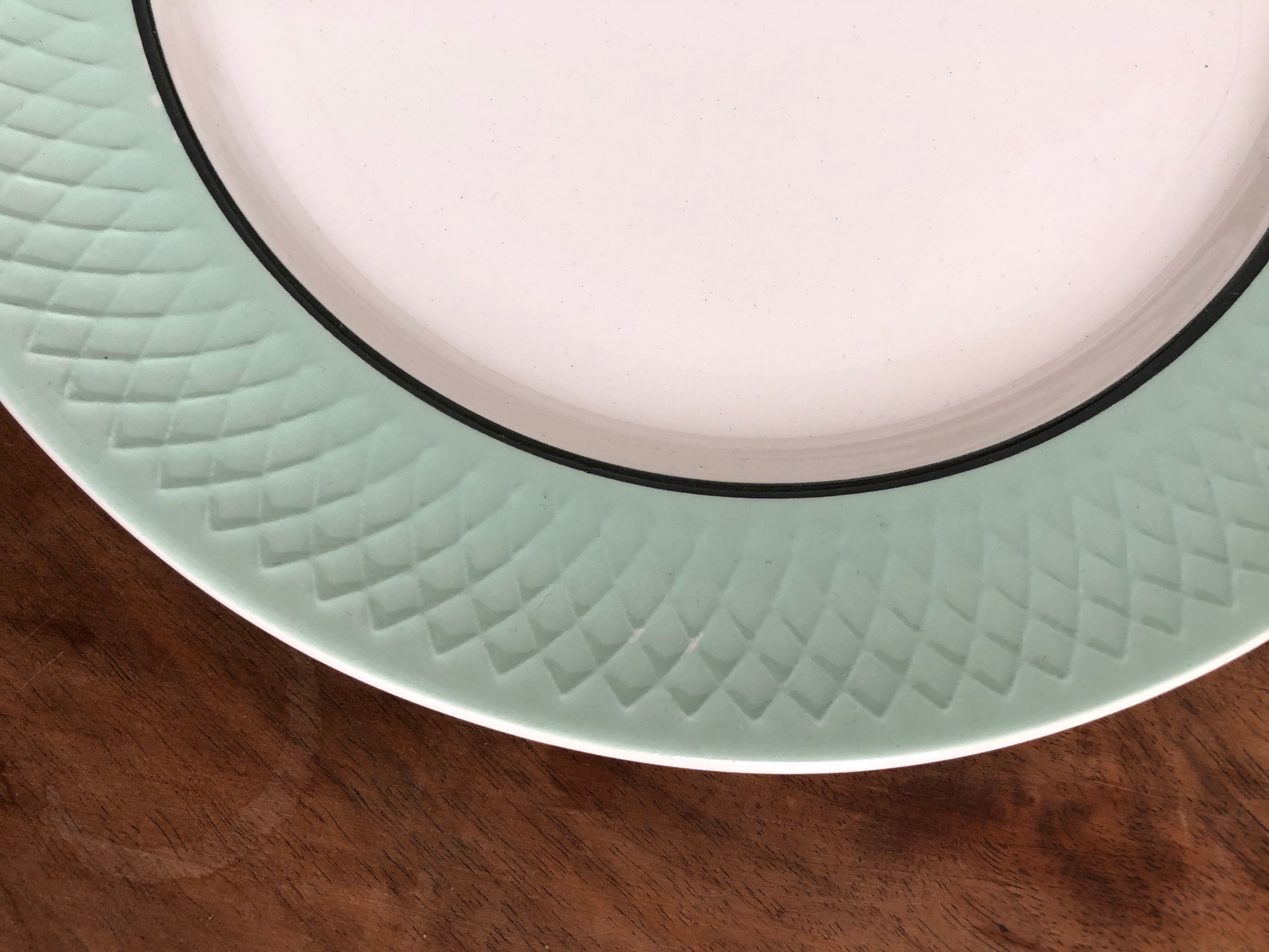 Mint green dish Moulins des Loups