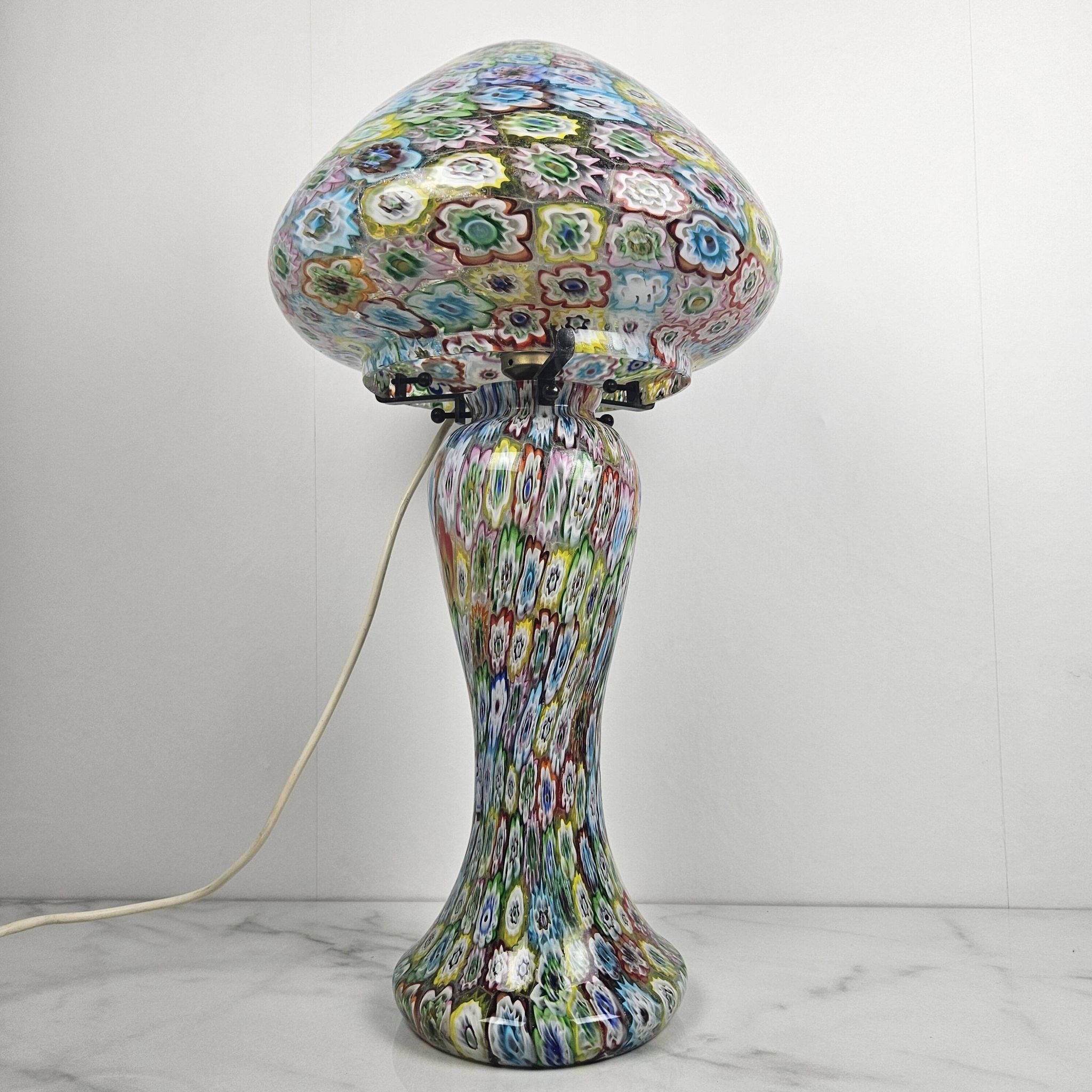 Fratelli Toso "Millefiore" Table Lamp in Murano Glass, Italy 1950's