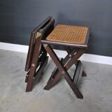 Pair of vintage canne stools