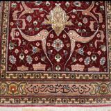 Tapis soie turc, hereke, fils métal 160x100cm