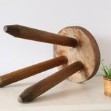 Farm tripod stool, rustic, vintage