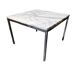 Table basse Roche Bobois en métal chromé dessus marbre,  1970