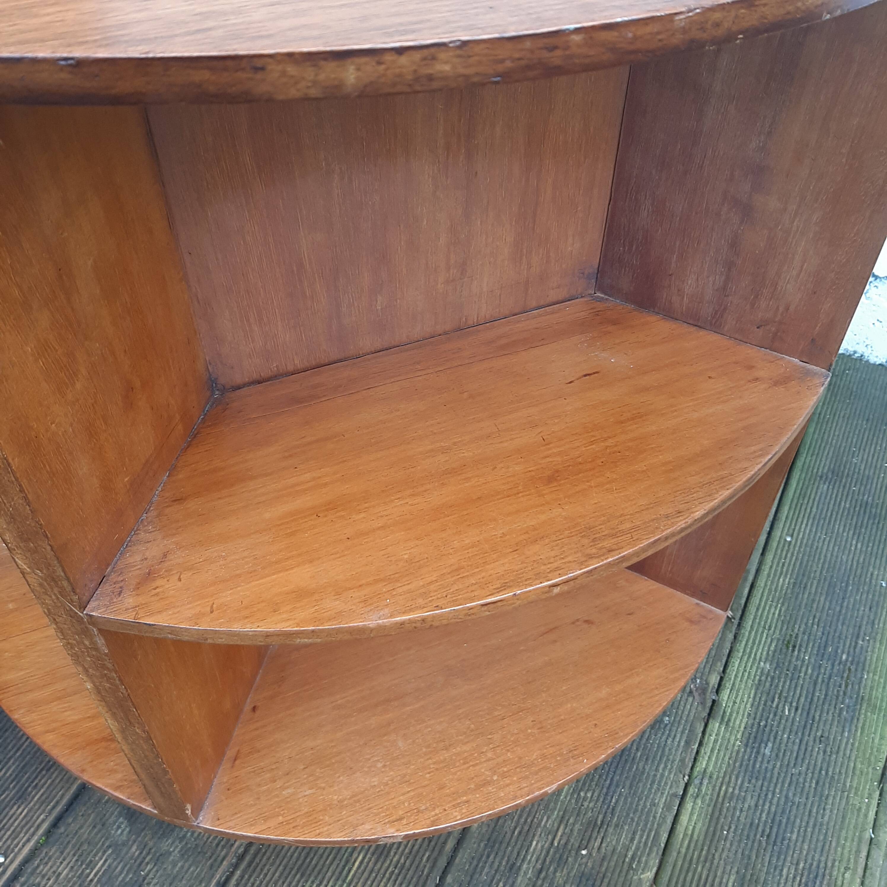Modernist art deco bookcase pedestal