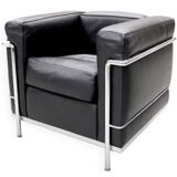 Fauteuil en cuir Lecorbusier LC2