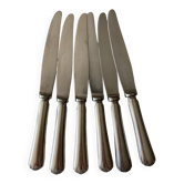 6 christofle silver metal knives