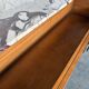 Large console in Calacatta Viola marble & solid cherry wood.