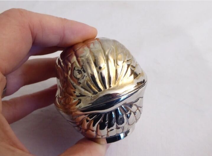 Metal box / silver metal nut shape