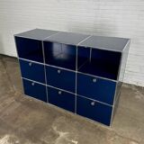USM Haller cabinet / highboard dark blue with open modules
