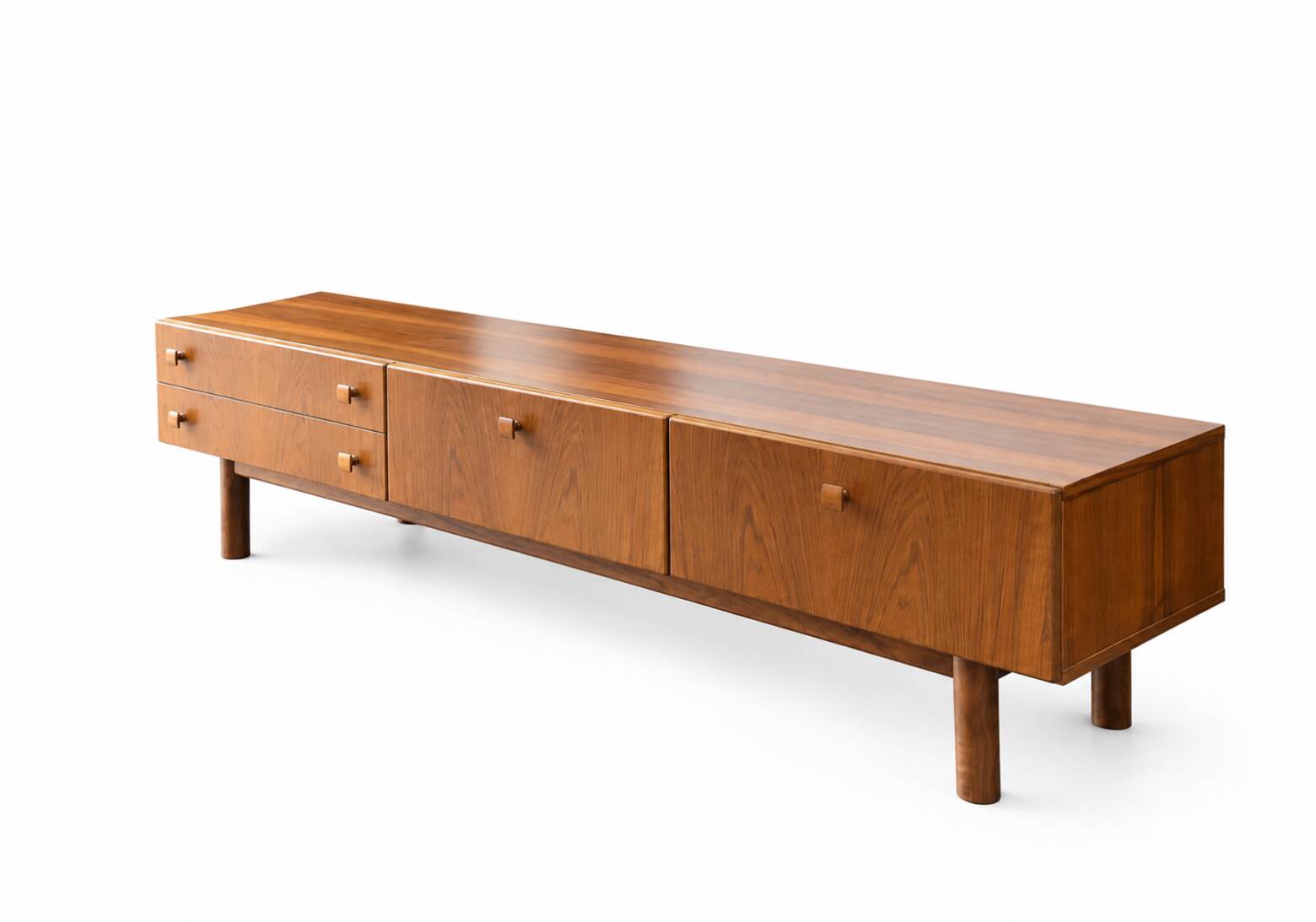 Enfilade basse vintage - style scandinave en Noyer