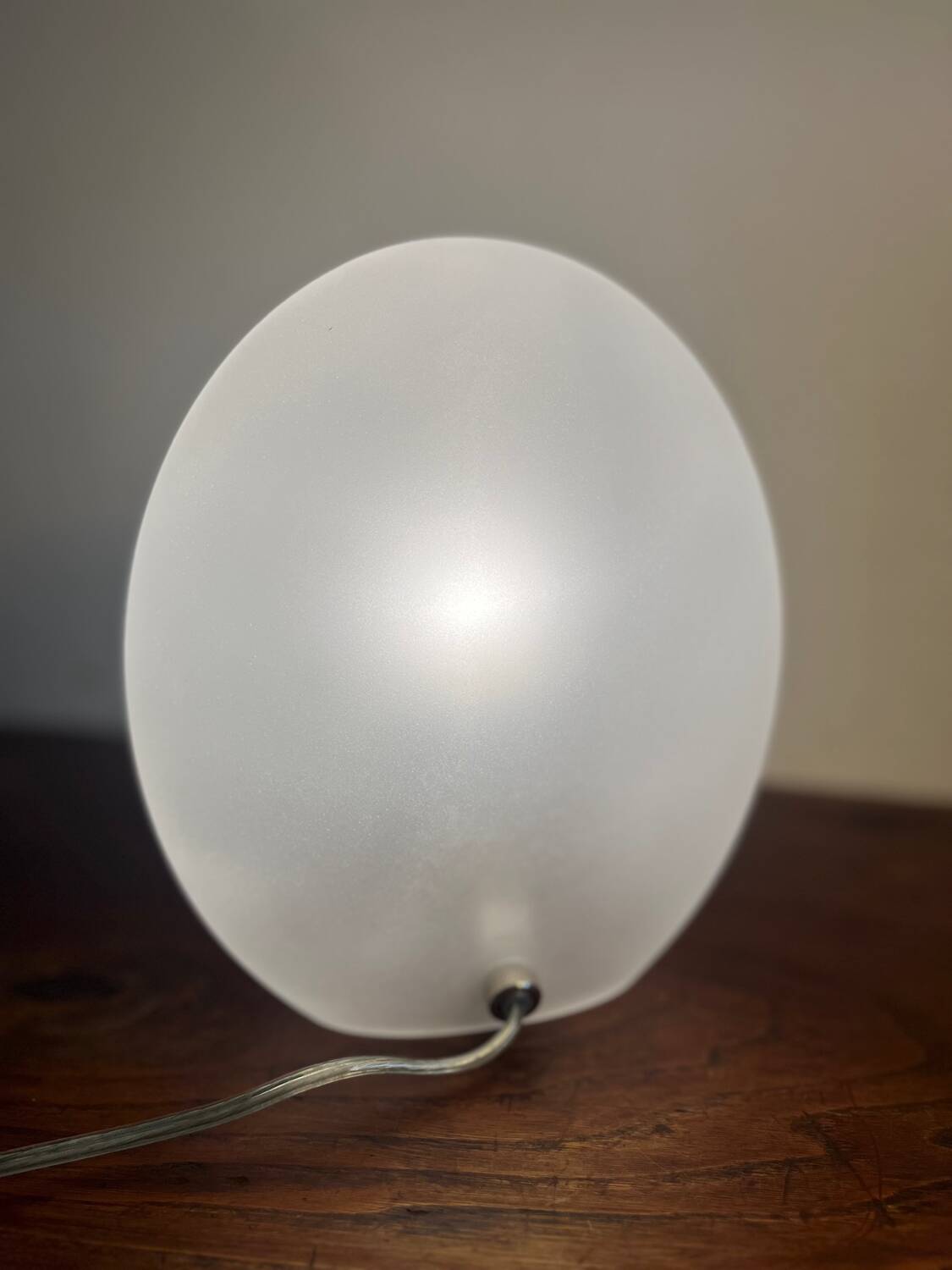 Frosted glass table lamp from the 90s, habitat