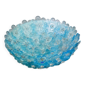 Magnifique plafonnier Murano « Blu Rubino Flower » de Seguso pour Venini, Italie
