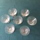 Series of 7 engraved Art Deco dessert cups