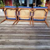 Set of 3 padded seat chairs