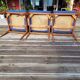 Set of 3 padded seat chairs