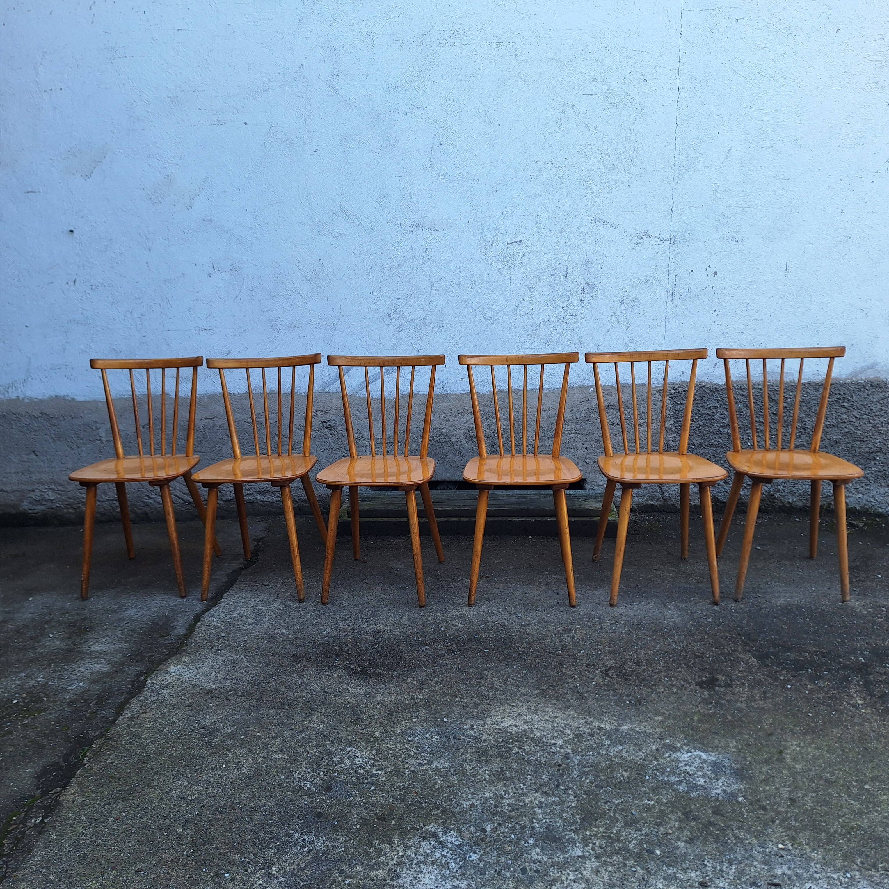 Bistro chair with bars from the 60s and 70s