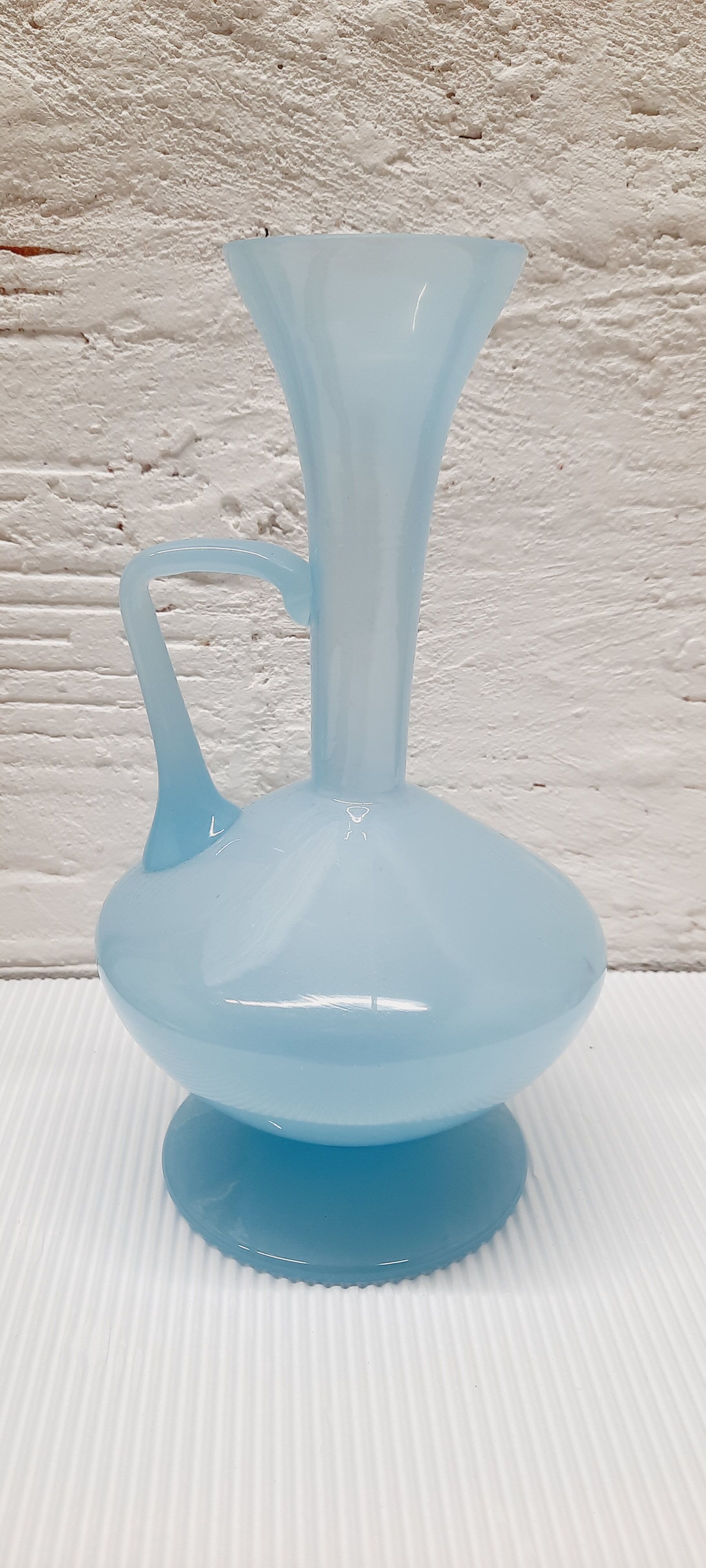 Sky blue opaline vase