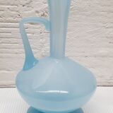 Sky blue opaline vase