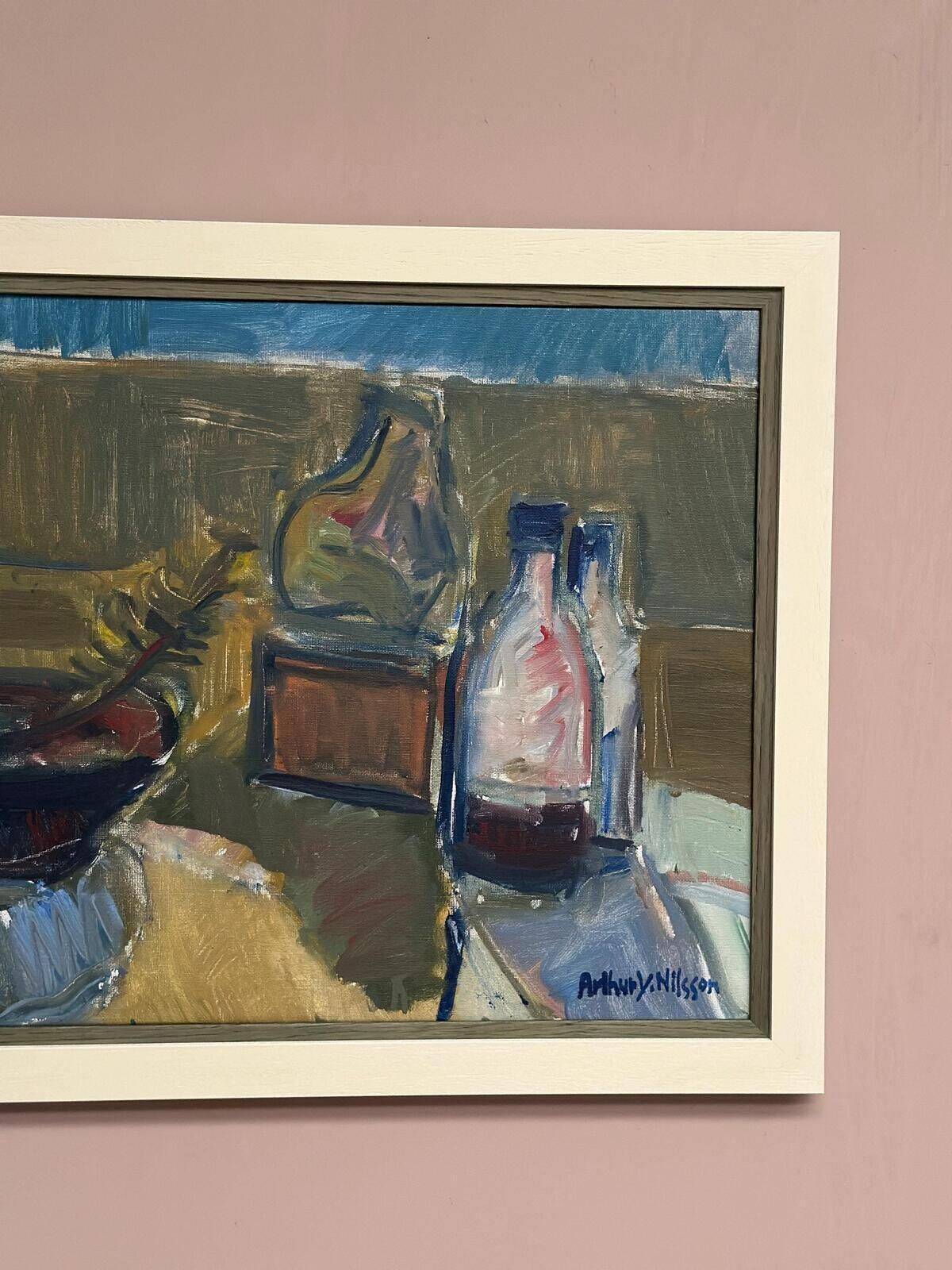Original Swedish Oil on Canvas – “Still Life” by Arthur Y. Nilsson – Signed