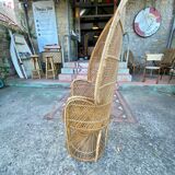 Fauteuil Emmanuelle en rotin vers 1960