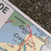 Old historical MDI map: The 100 Years War.