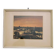 vintage white framed landscape orange sky