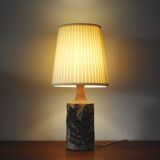 Lampe de table moderne danoise unique Bodil Marie Nielsen avec imprimé feuilles, années 1960