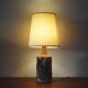 Unique Bodil Marie Nielsen Danish Modern Table Lamp with Leaves Print, 1960s