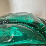 Cendrier / vide poche  murano bullé dans un vert Menthe