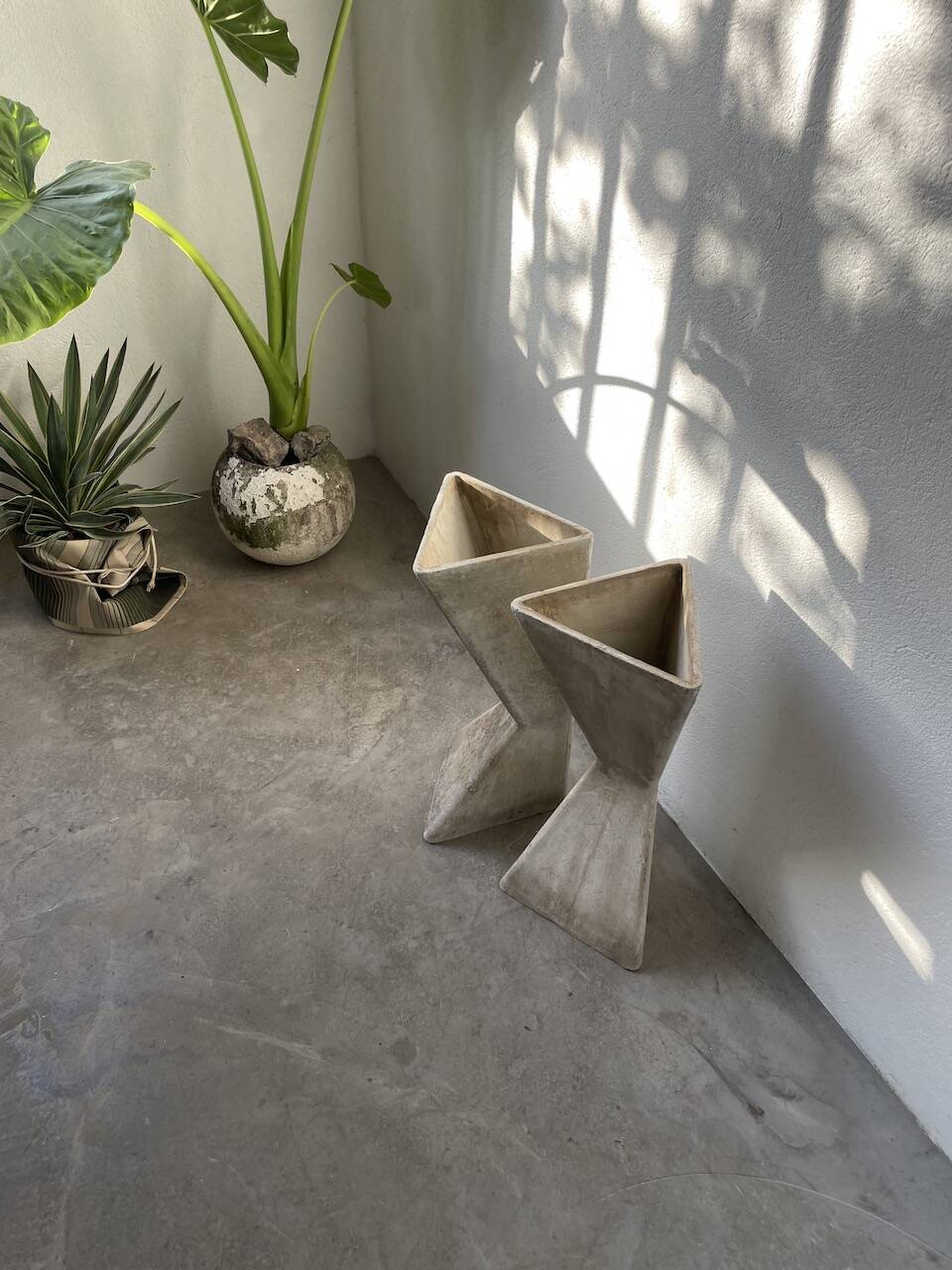 Planters jardinières fibrociment triangulaires