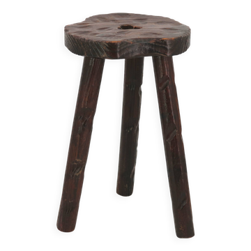 Tripod wooden stool, 1950s