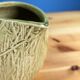 Pitcher Jug Antique Ceramic Barbotine Bresse Style Signed L Green Floral