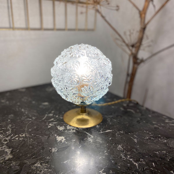 Glass "flower" globe lamp