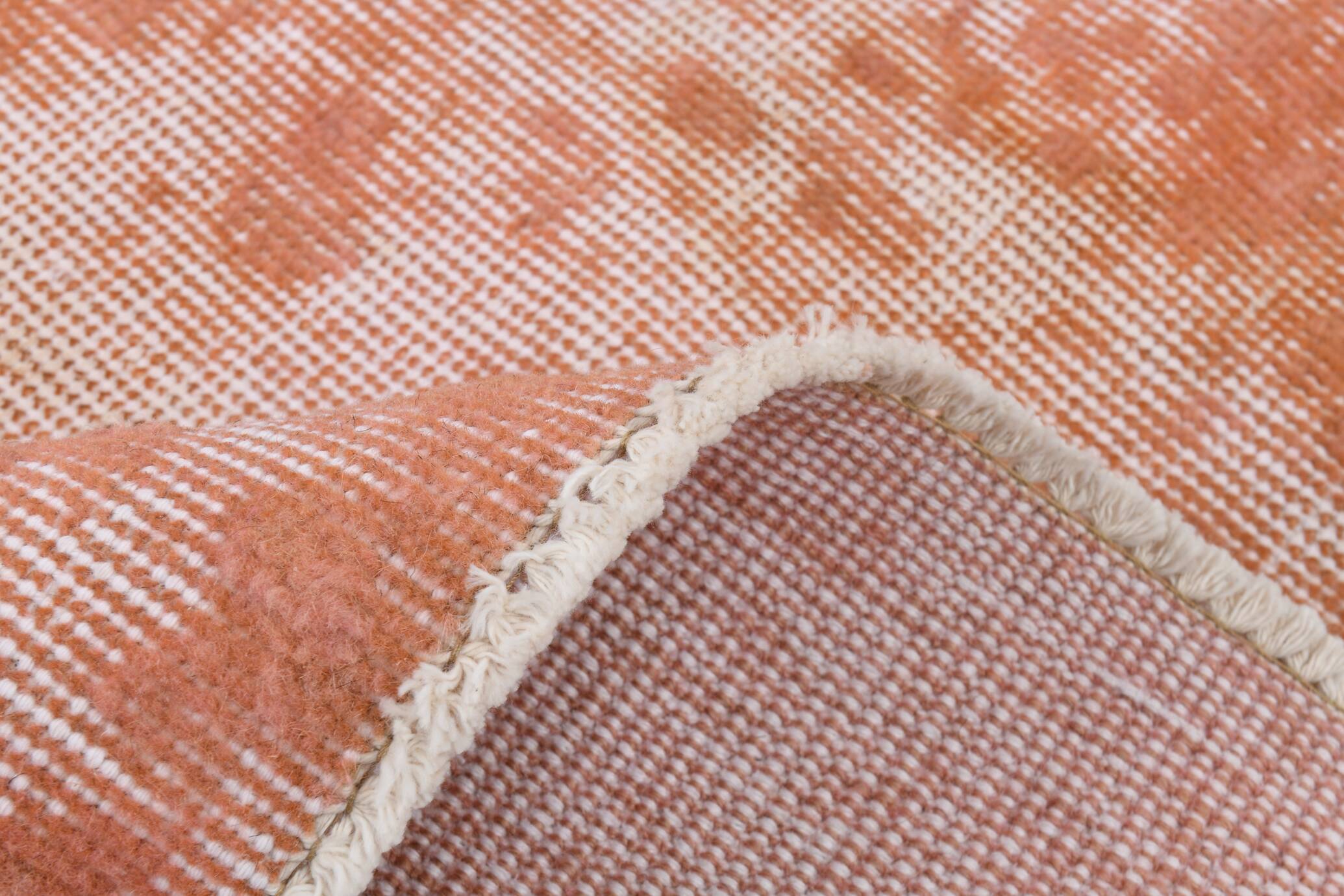 Salmon & Peach Turkish Vintage Rug, 167x286Cm